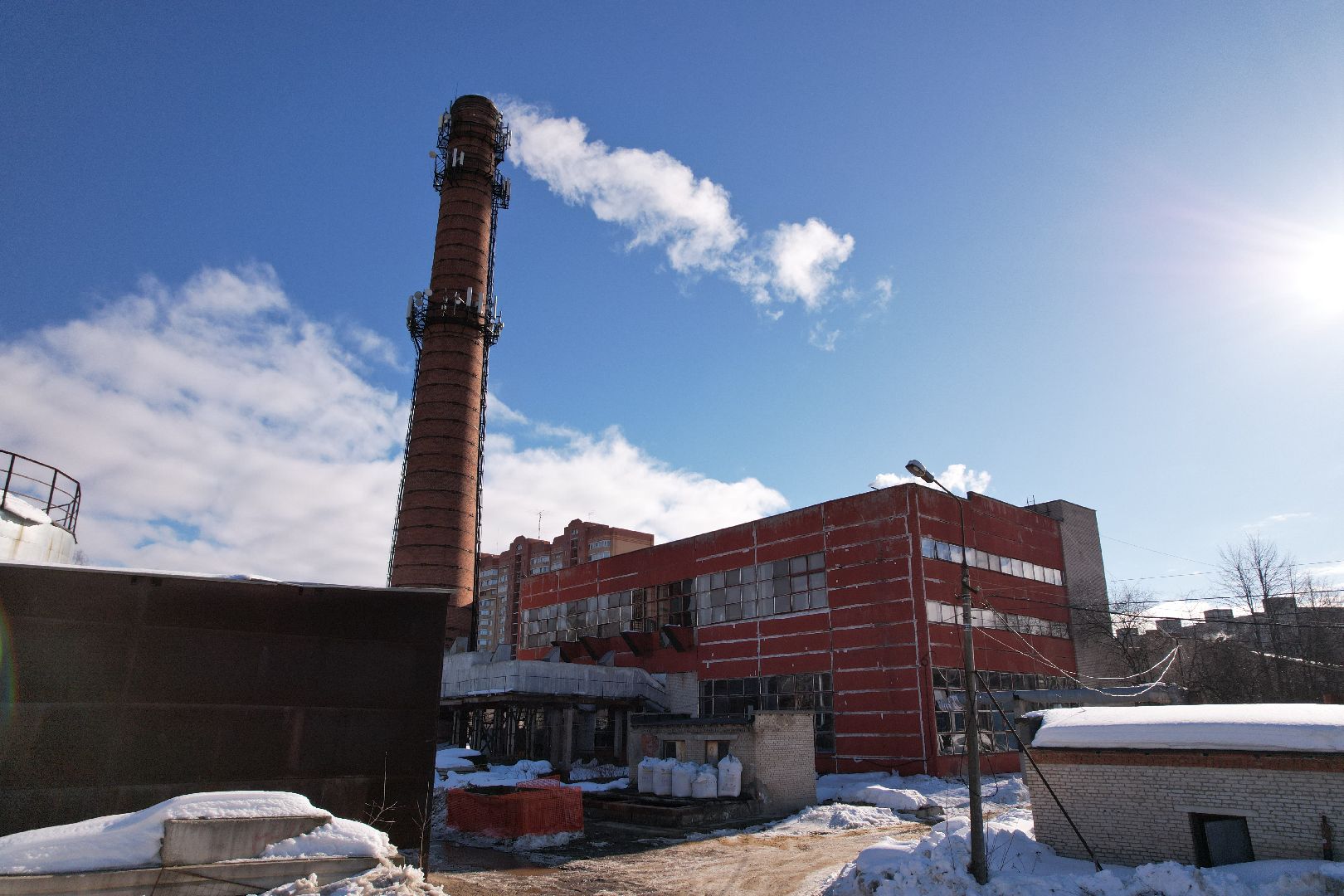 видео с коптера, королёв, жкх, котельная,