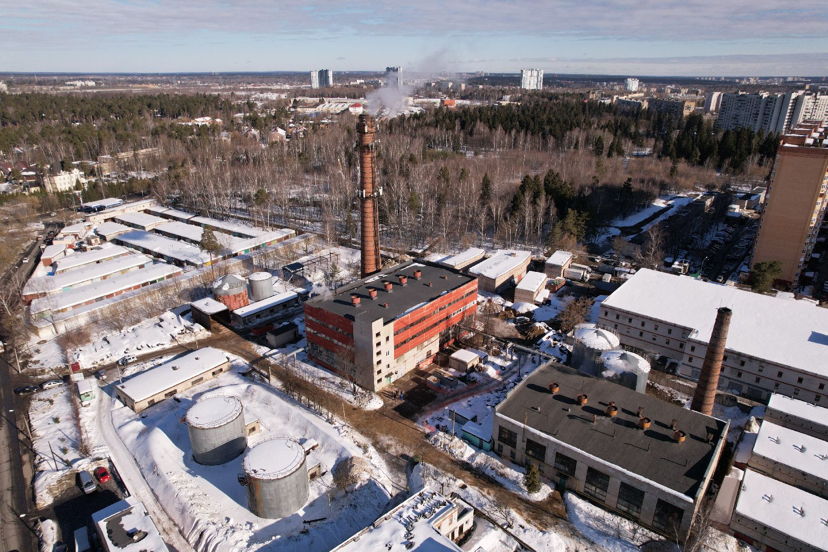 видео с коптера, королёв, жкх, котельная,