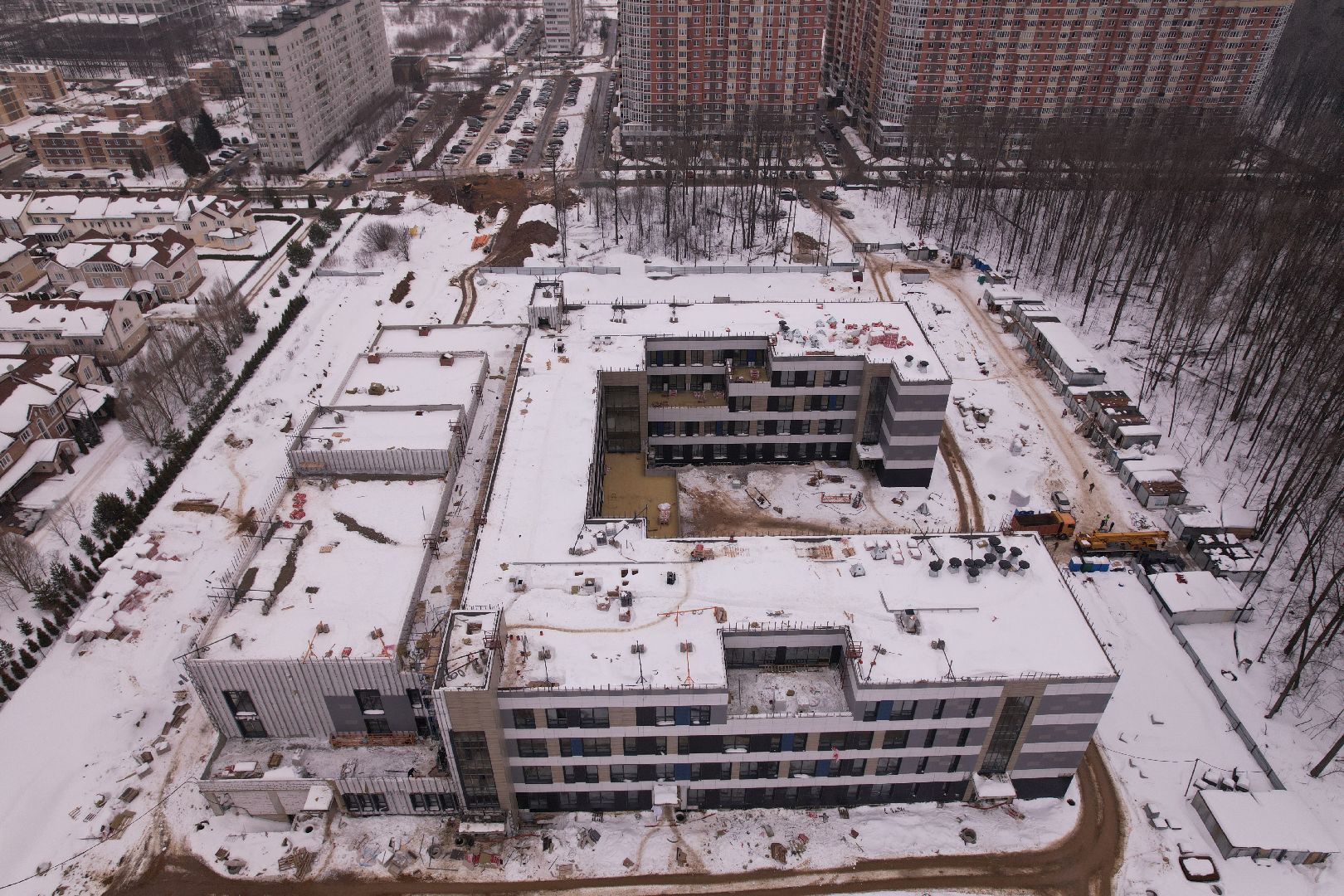 видео с коптера, школа, ступино,