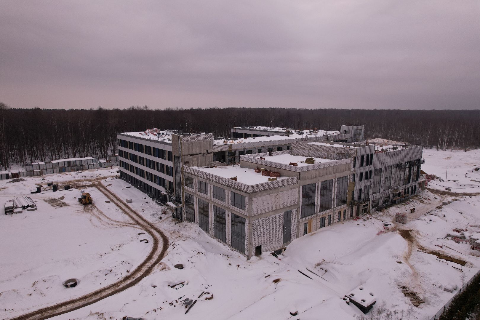 видео с коптера, школа, ступино,