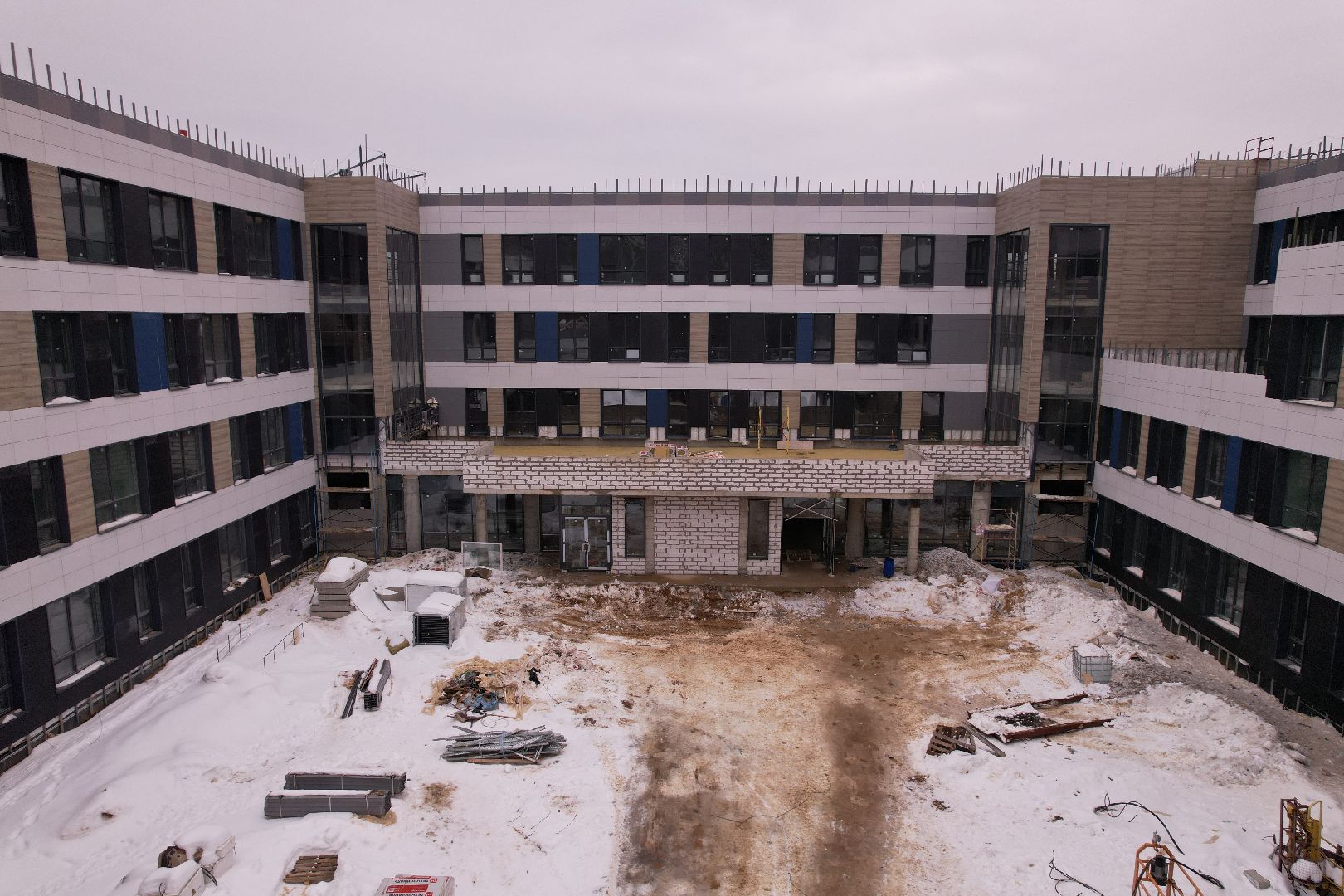 видео с коптера, школа, ступино,