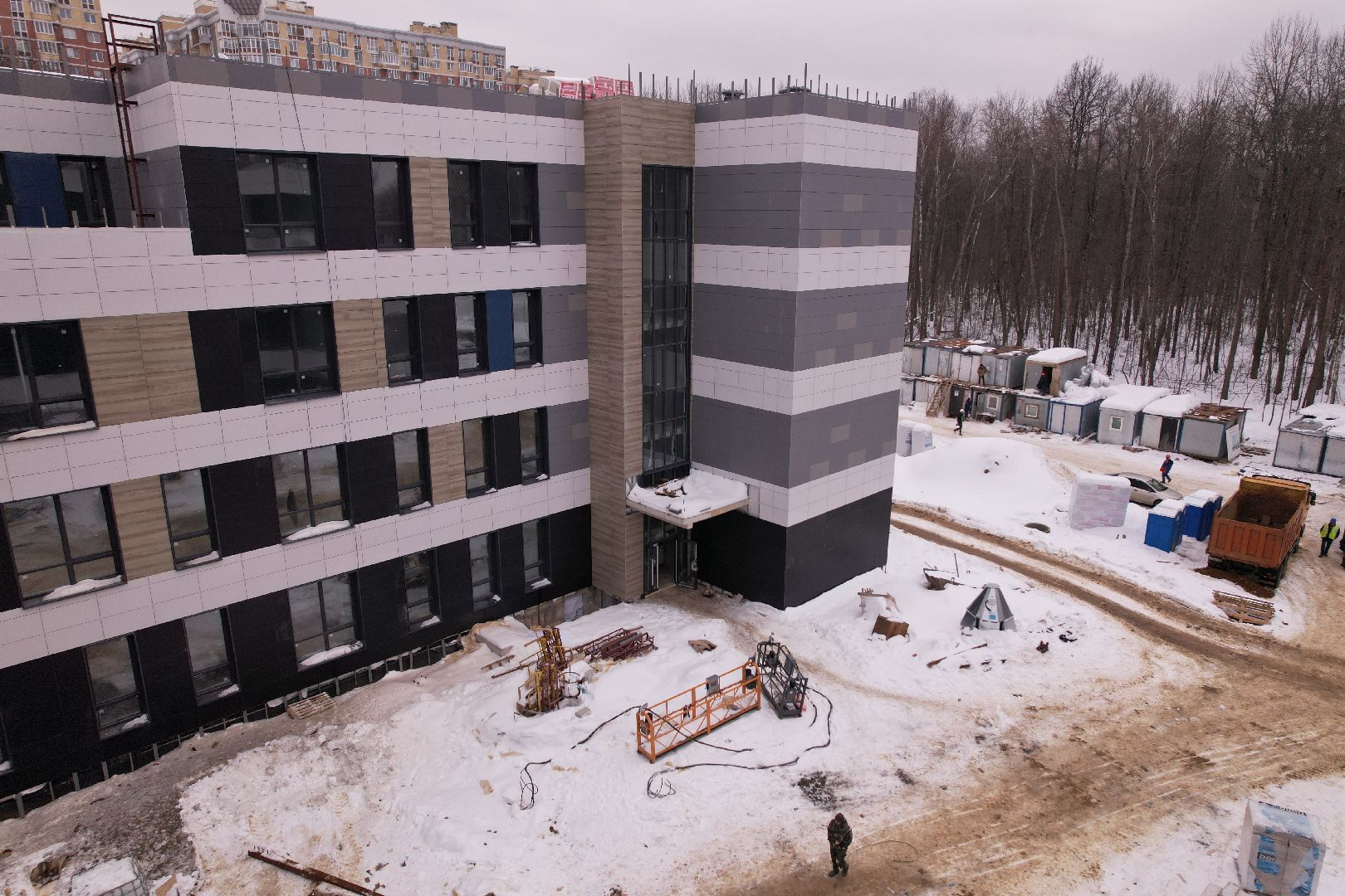 видео с коптера, школа, ступино,