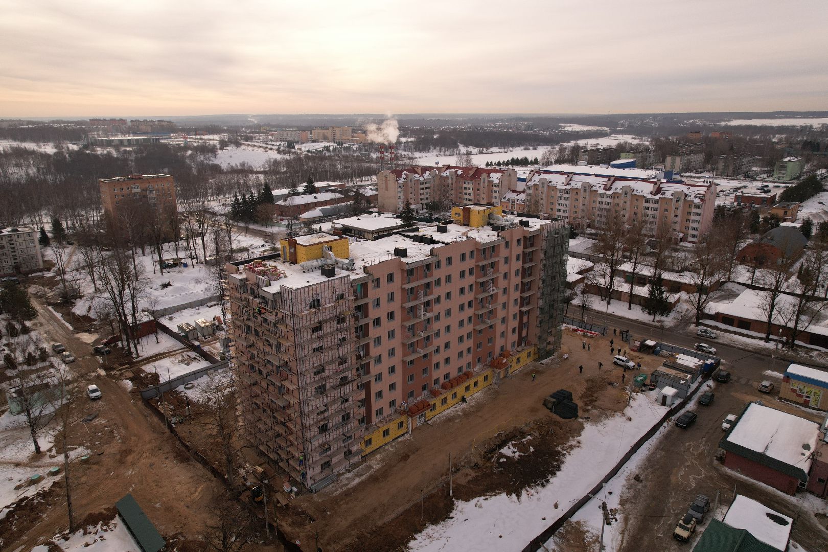 видео с коптера, дом, Клин,