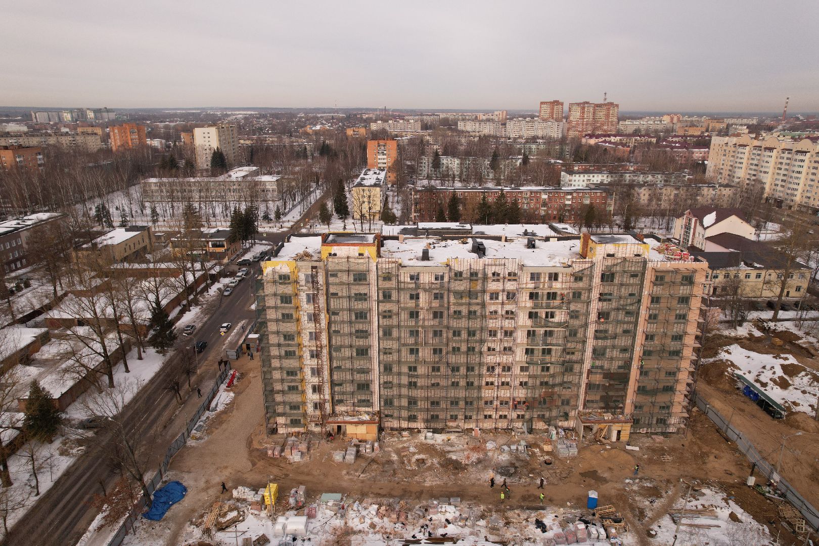 видео с коптера, дом, Клин,