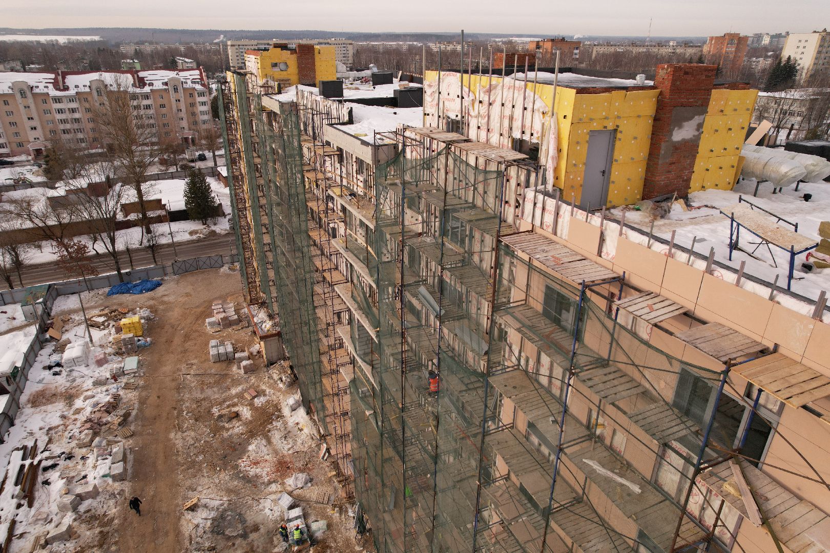 видео с коптера, дом, Клин,