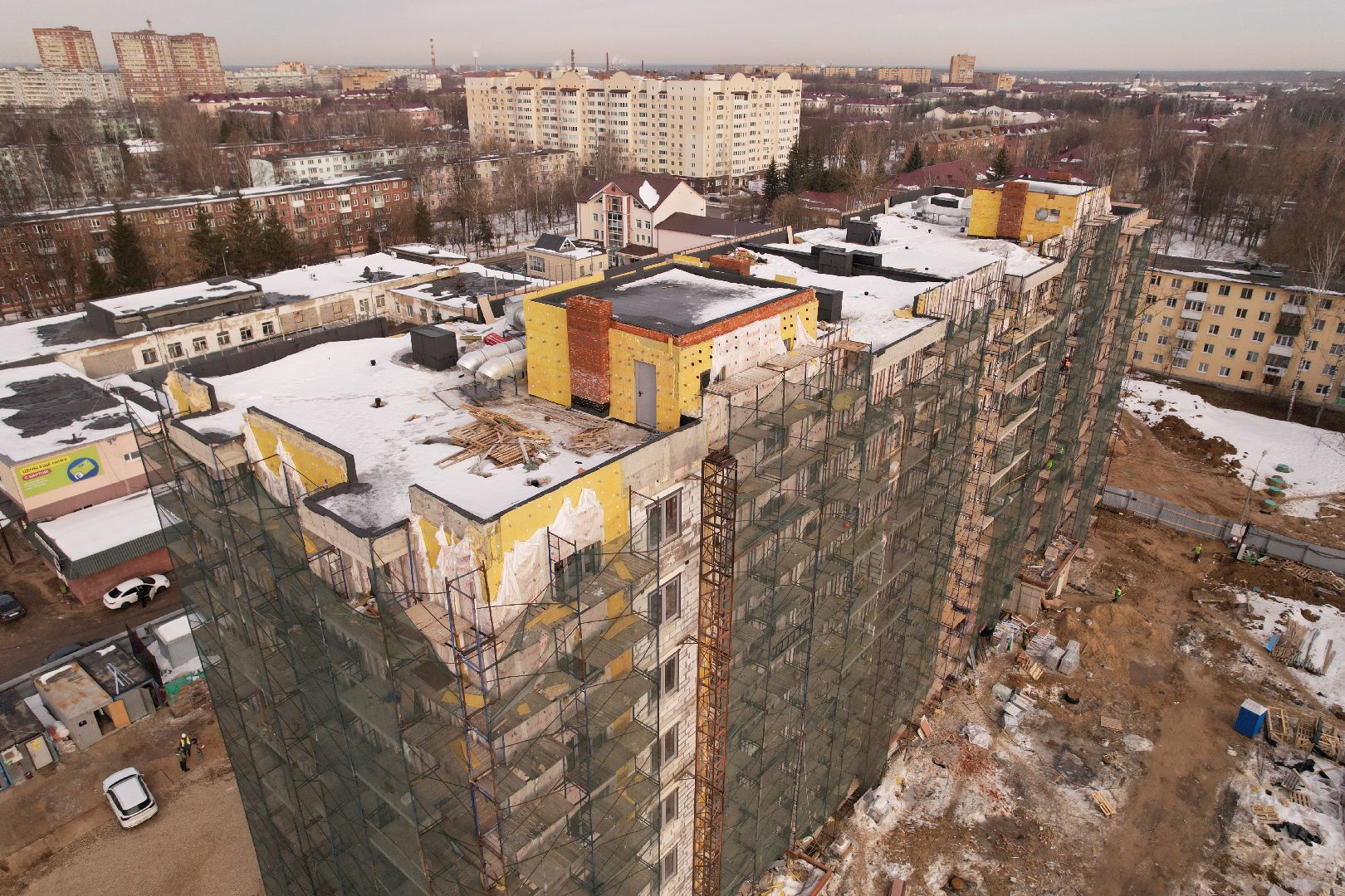 видео с коптера, дом, Клин,