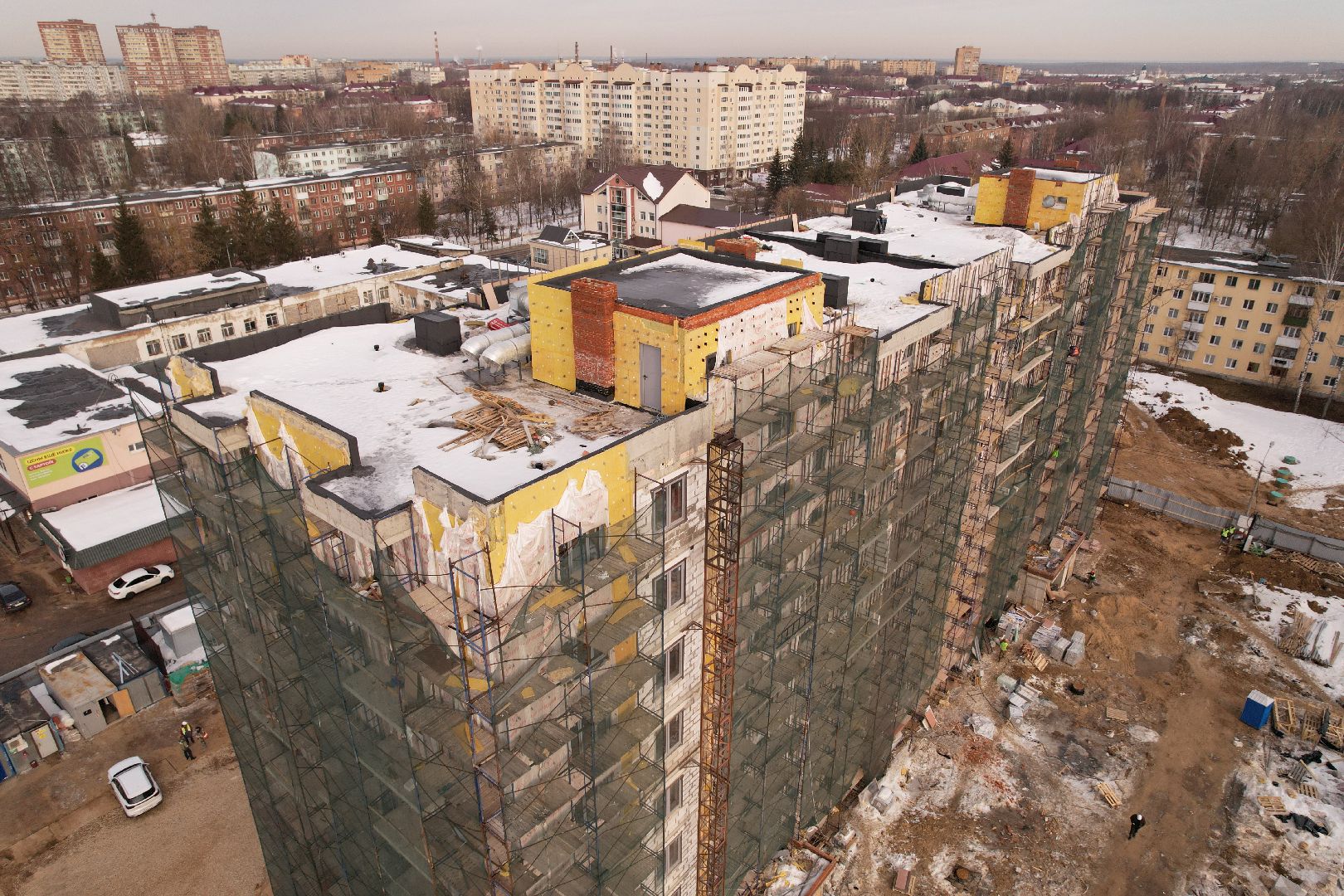 видео с коптера, дом, Клин,