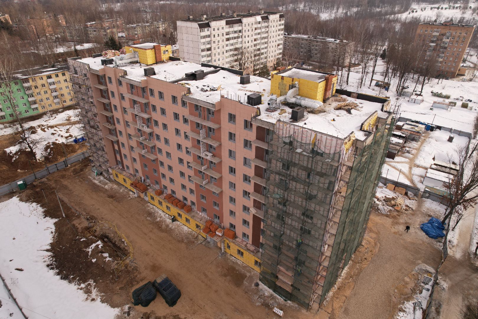 видео с коптера, дом, Клин,