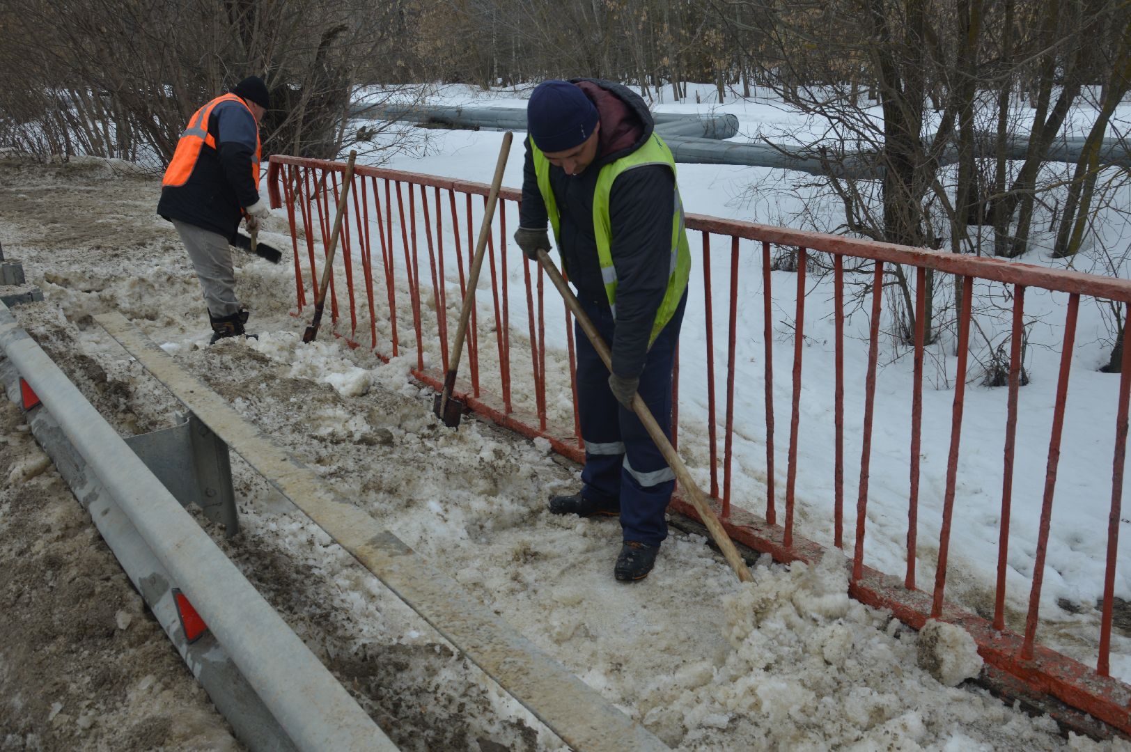 мосавтодор, шатура, очистка мостов, жкх и благоустройство, жкх подмосковье, уборка снега и наледи,