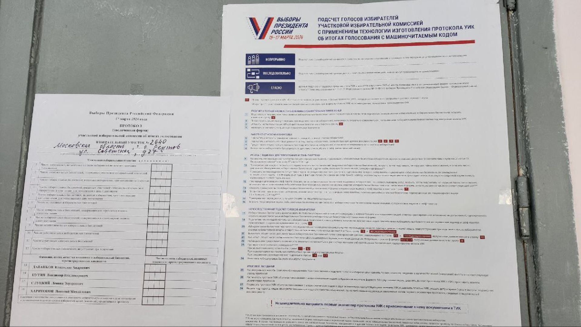 Реутов,выборы, Алексей Папин, голосвание,