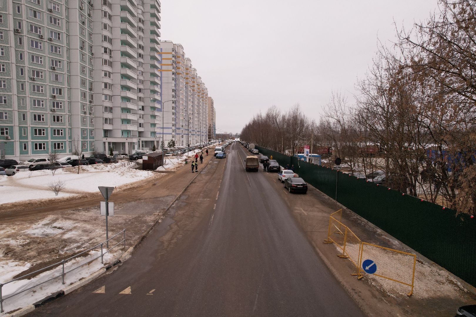 видео с коптера, дорога, балашиха,