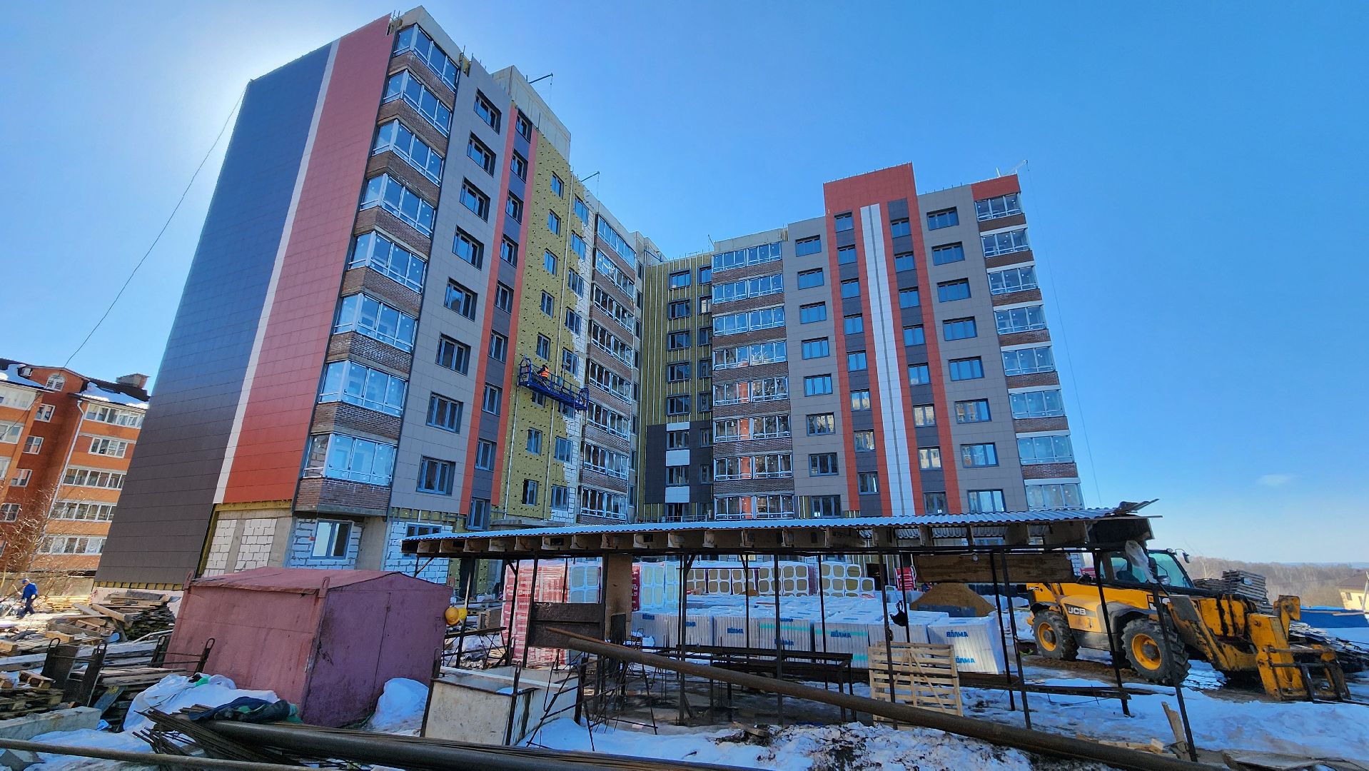 кашира, строительство, жк радужный, новостройка, вентилируемый фасад, керамогранит,