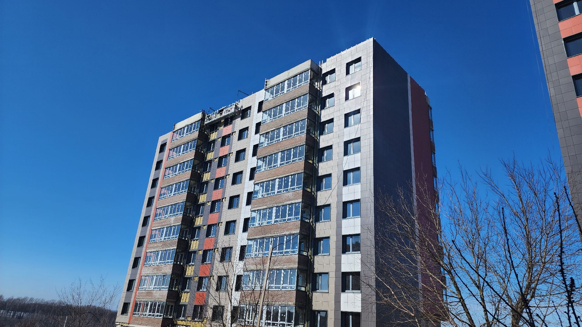 кашира, строительство, жк радужный, новостройка, вентилируемый фасад, керамогранит,