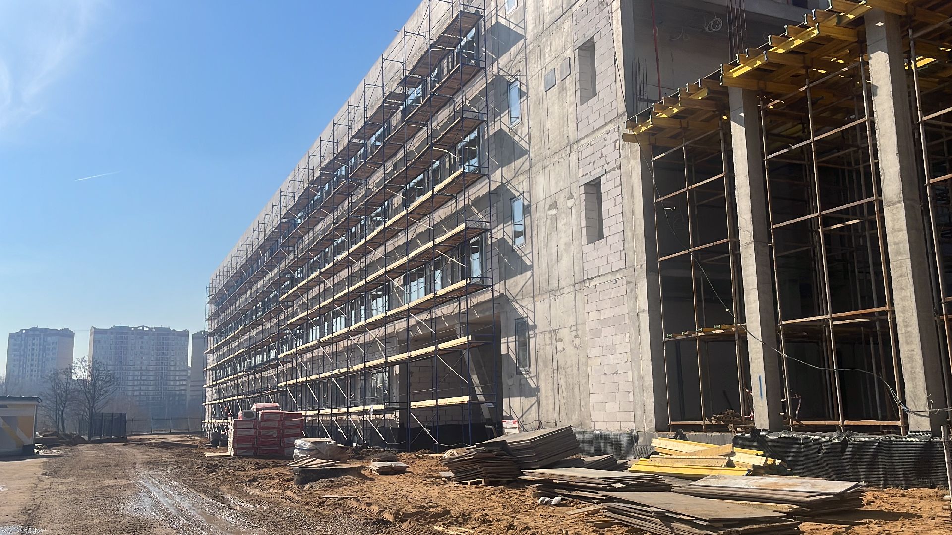 школа, новая школа, строительные работы, строительство школы,