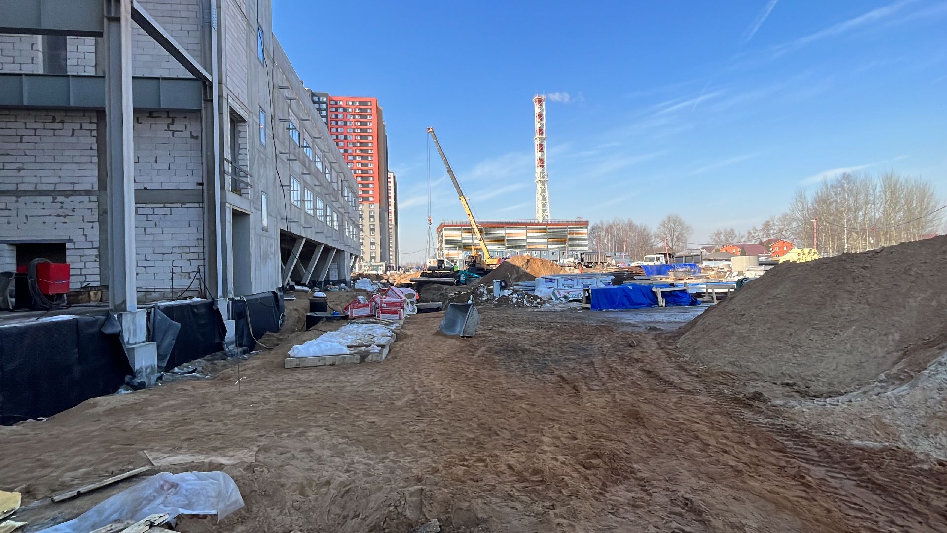 школа, новая школа, строительные работы, строительство школы,