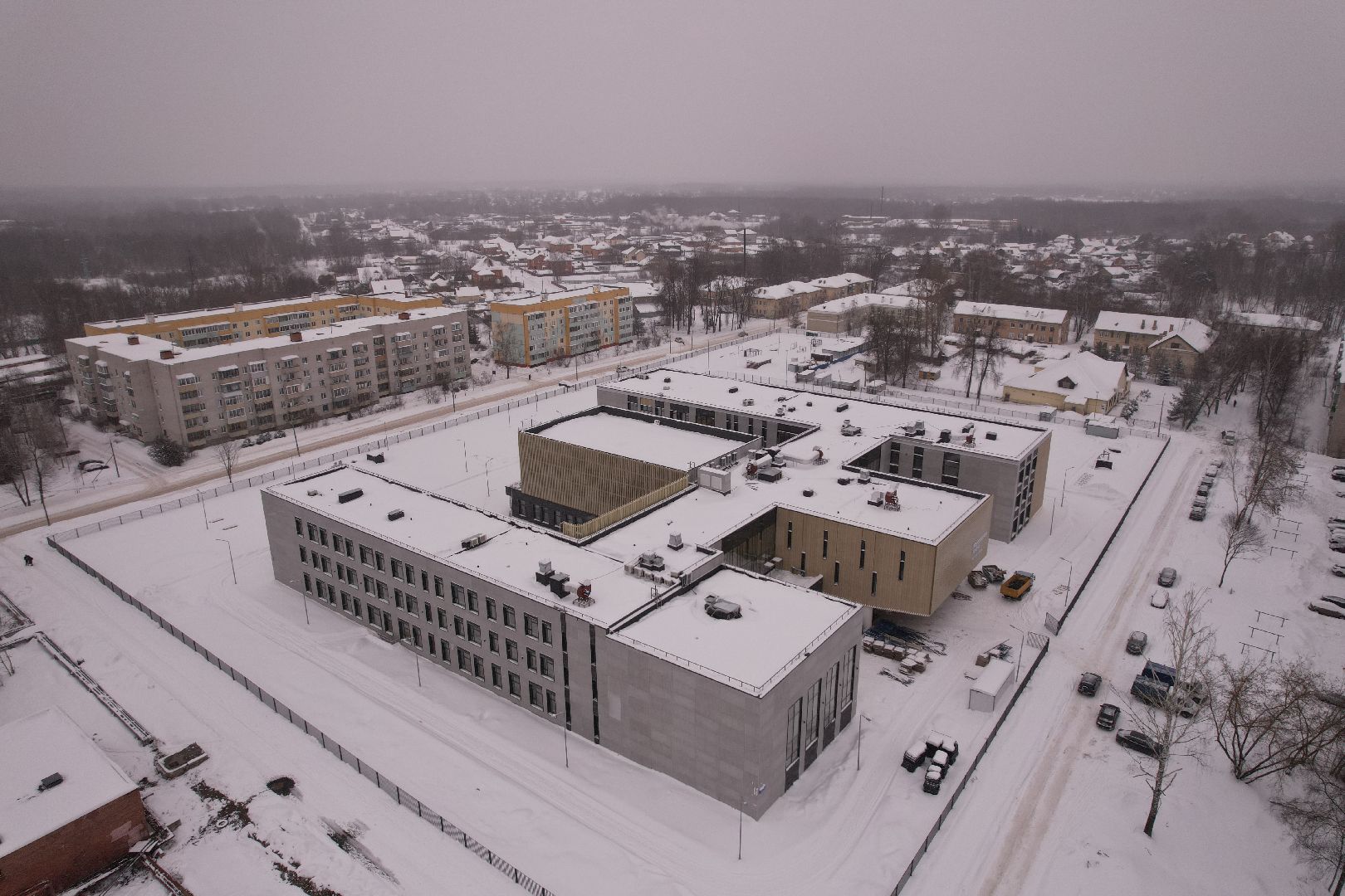 видео с коптера, орехово-зуево, школа,
