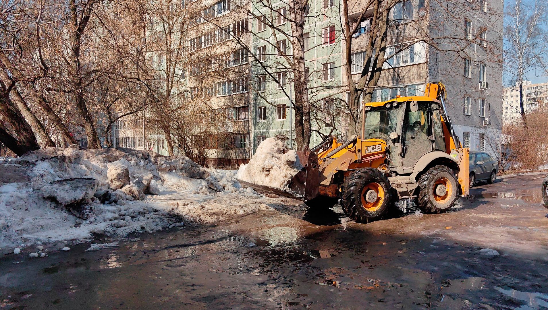 улицы, уборка, снег, тротуары,