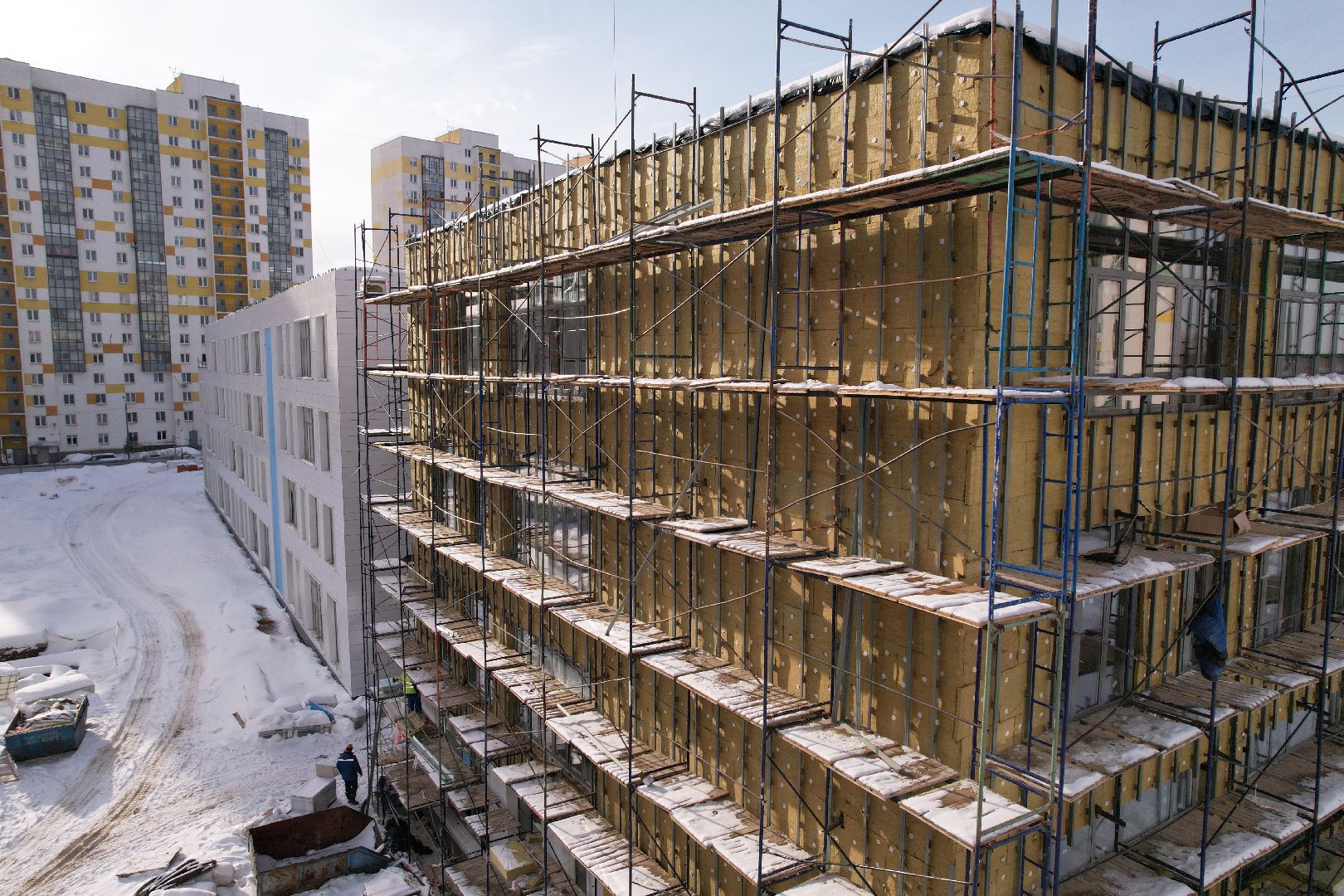 видео с коптера, школа, мытищи,