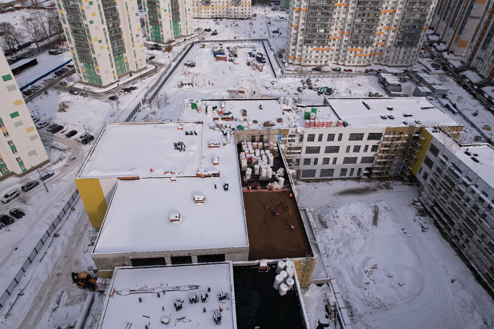 видео с коптера, школа, мытищи,
