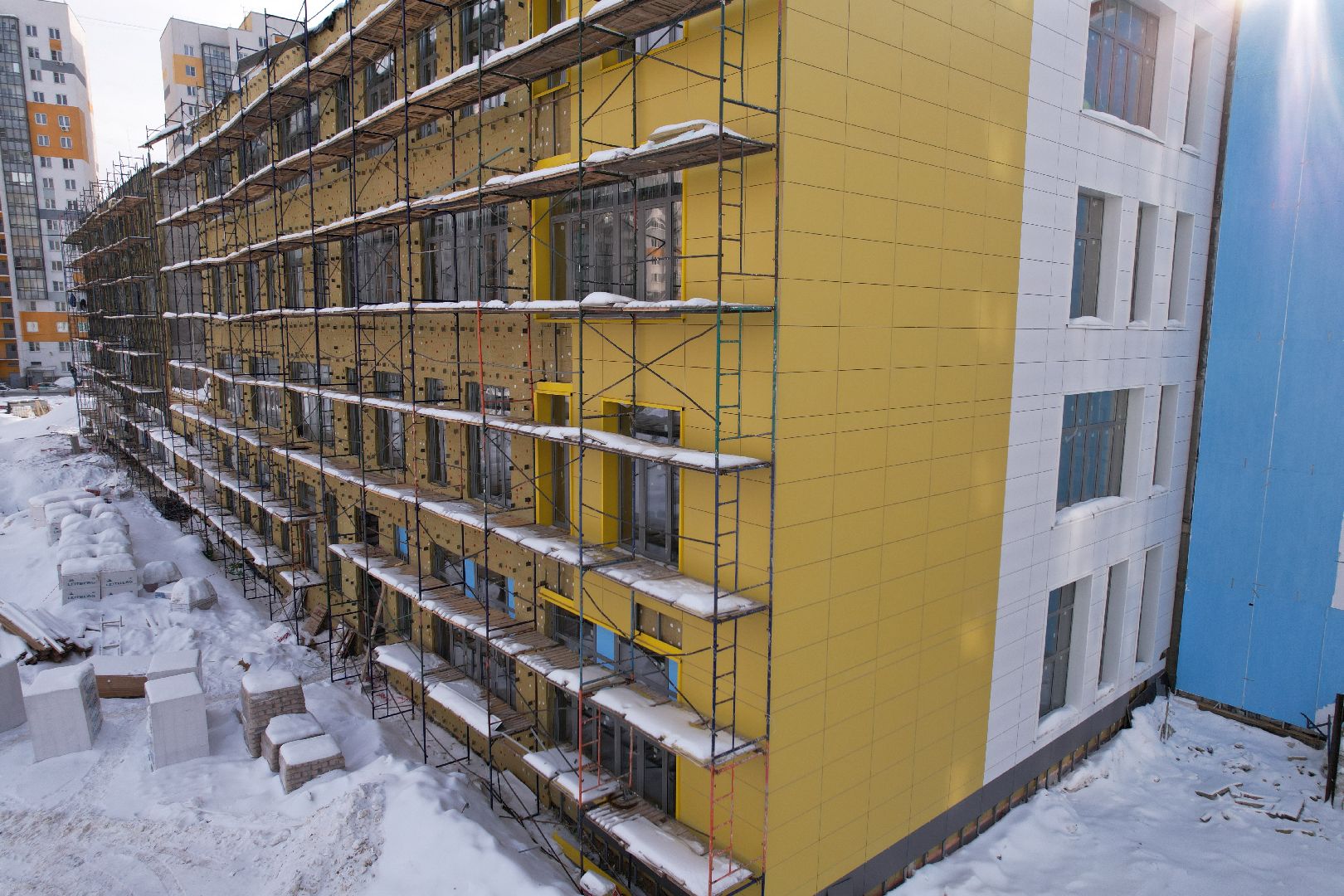 видео с коптера, школа, мытищи,