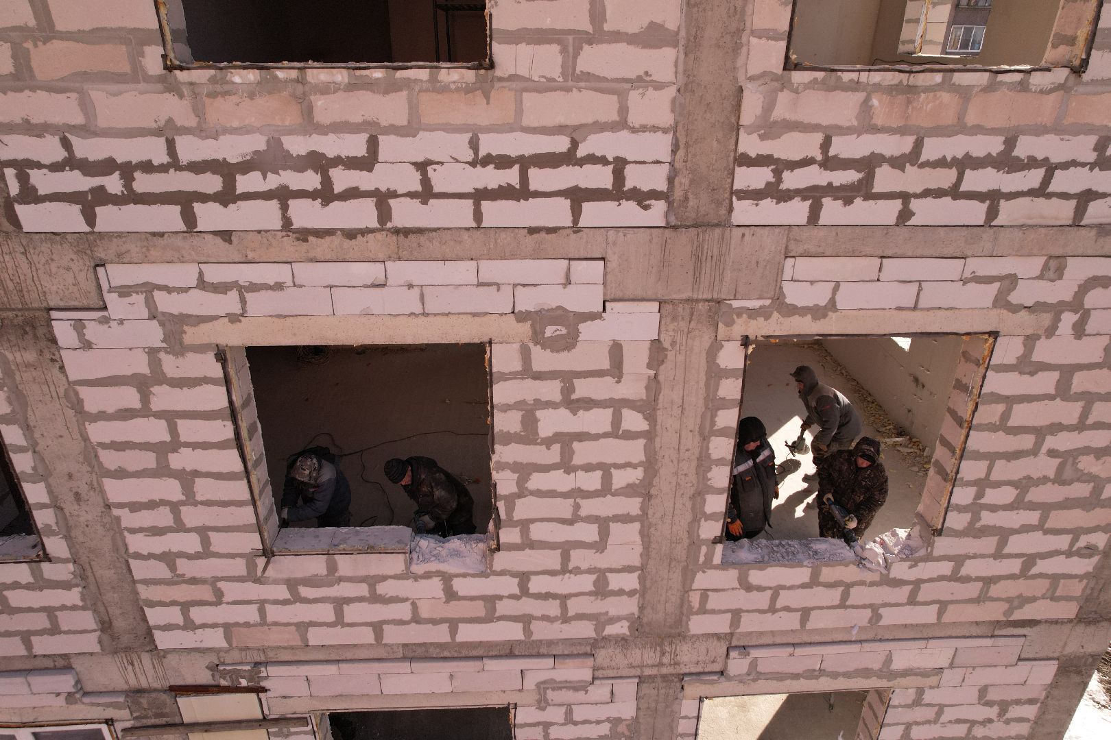 видео с коптера, лобня, строительство, детский сад,