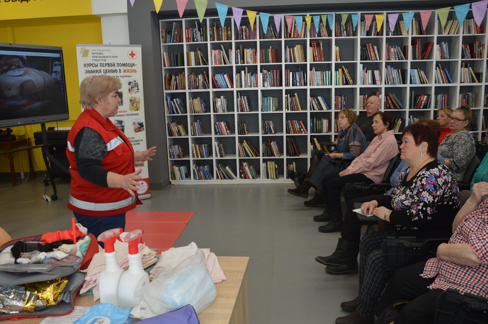 шатура, красный крест, Воскресенск, библиотека, мастеркласс, оказание первой помощи,