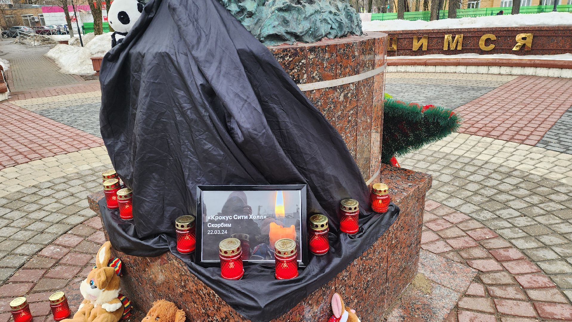 Подмосковье, Городской округ Пушкинский, Ивантеевка, Стихийный мемориал,теракт,