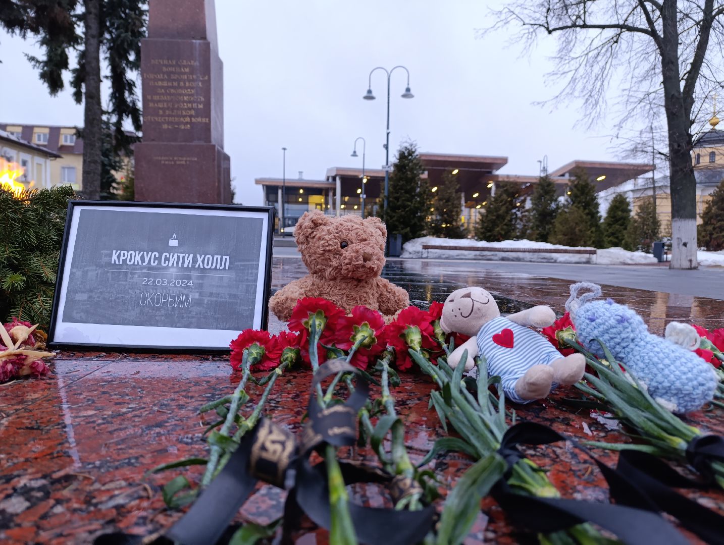 Бронницы, Мемориал, Возложение цветов, крокус сити холл,теракт,