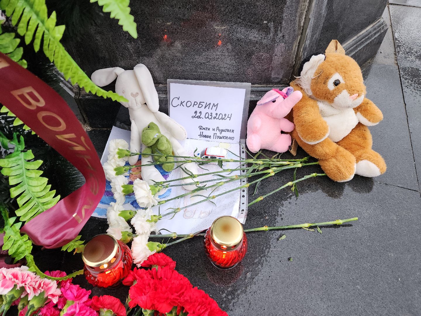 пушкино, мемориал, теракт, теракт в крокус сити холле, жители,