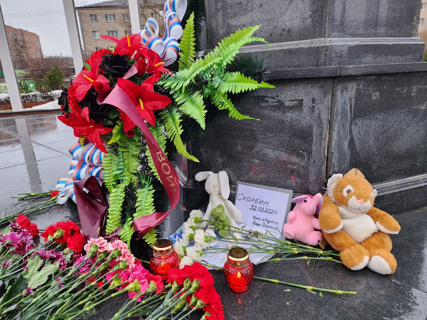 пушкино, мемориал, теракт, теракт в крокус сити холле, жители,