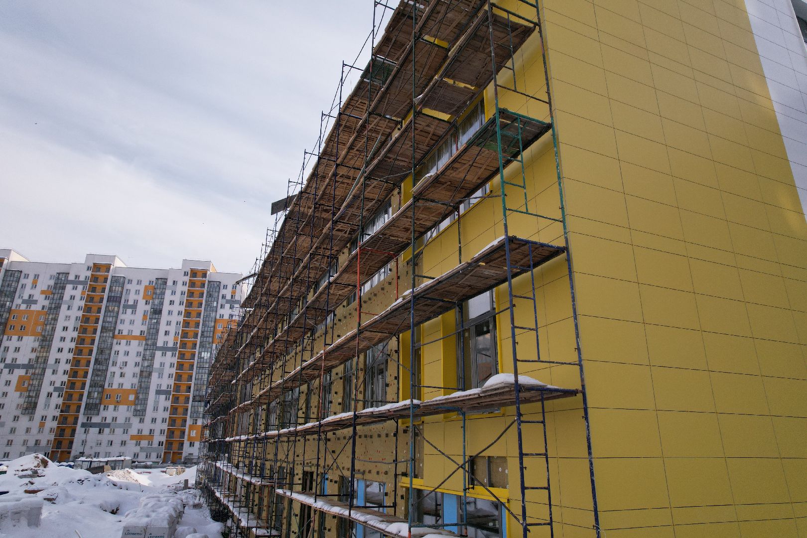 видео с коптера, школа, мытищи,