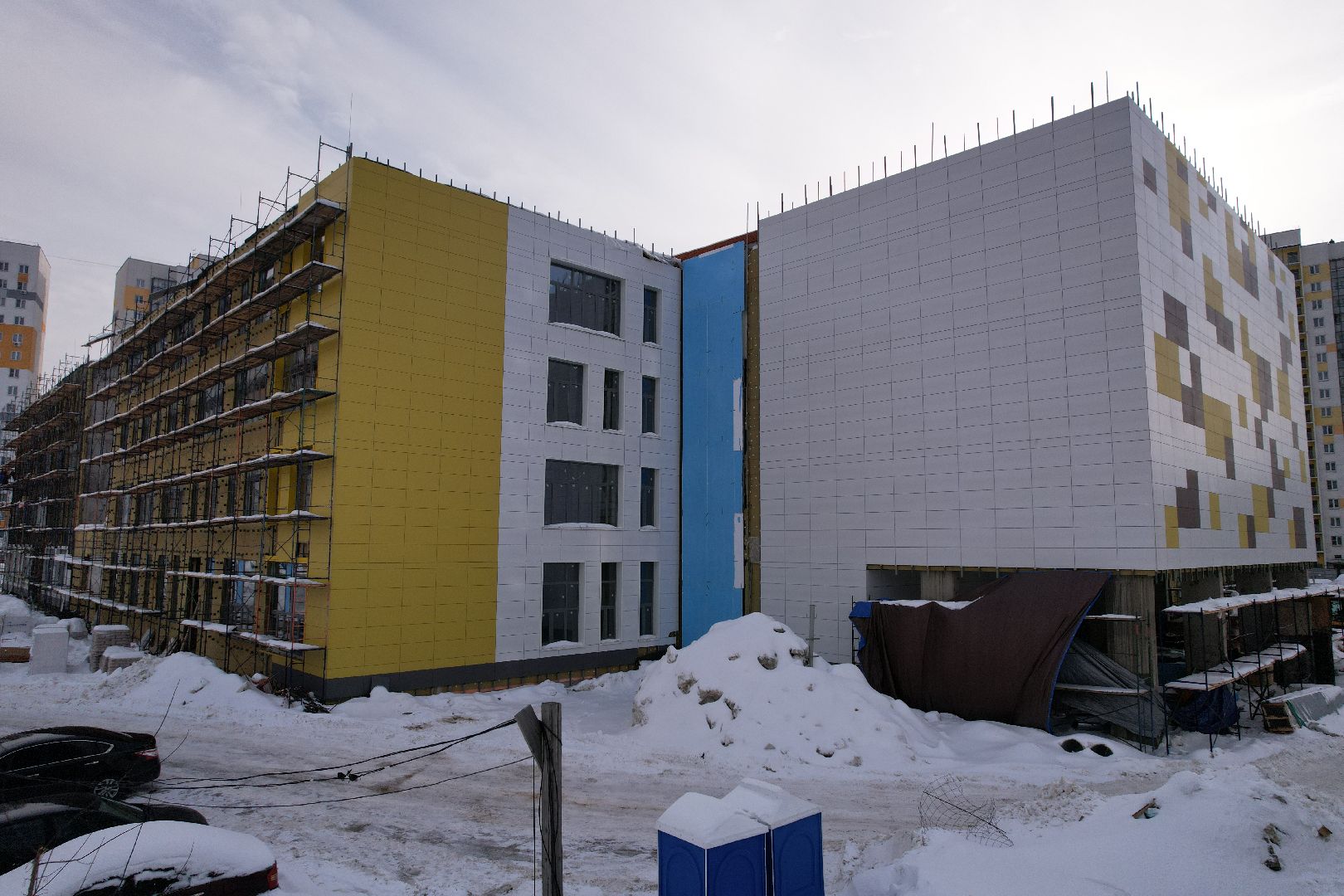 видео с коптера, школа, мытищи,