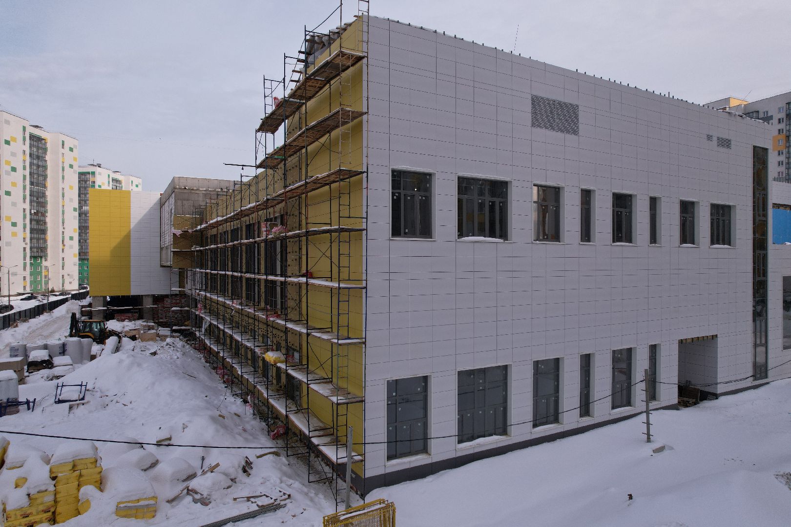 видео с коптера, школа, мытищи,