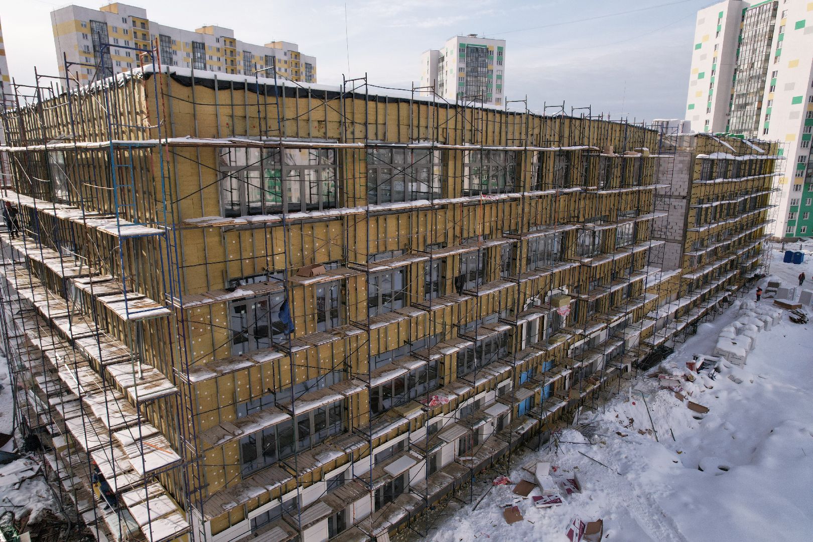 видео с коптера, школа, мытищи,