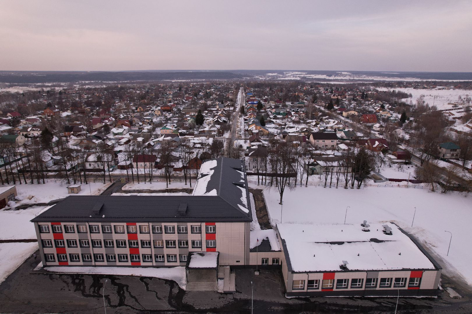 видео с коптера, школа, кашира,