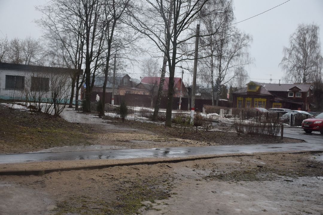 Павловский Посад, городской округ Павловский посад, дороги, лужи, снег, весна