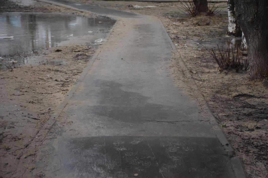 Павловский Посад, городской округ Павловский посад, дороги, лужи, снег, весна