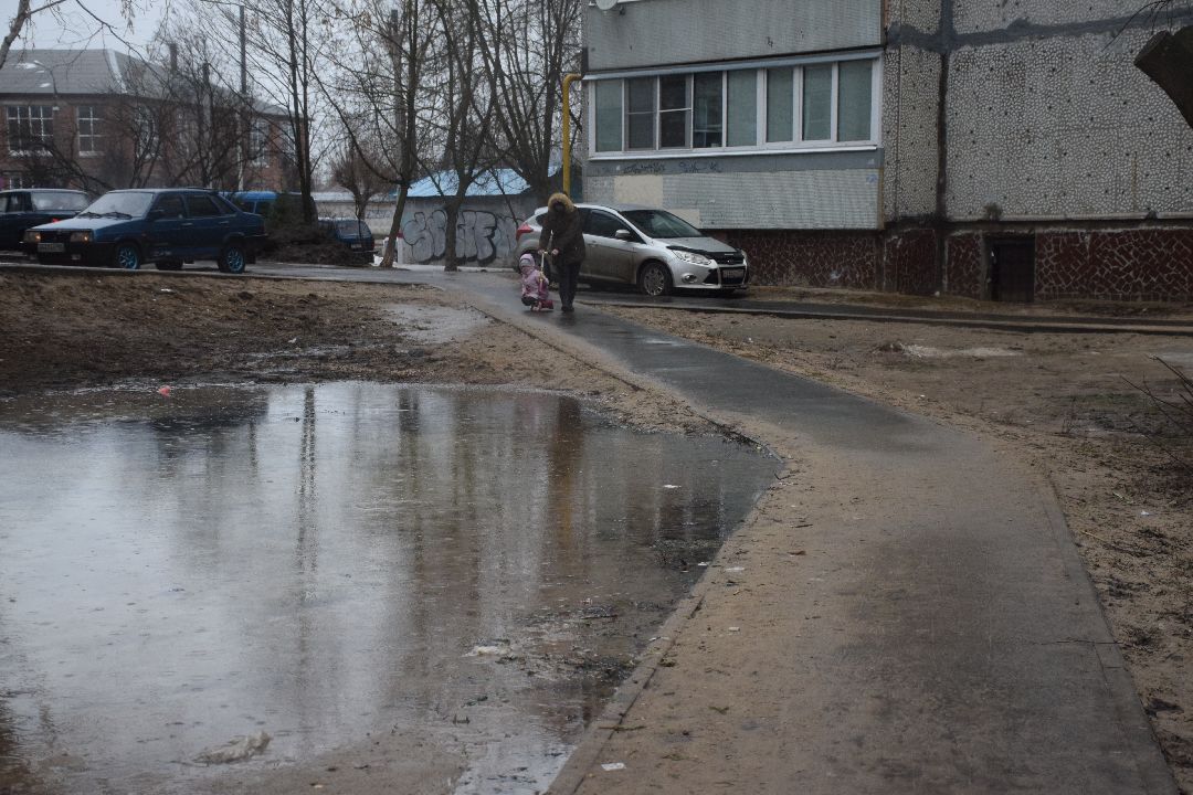 Павловский Посад, городской округ Павловский посад, дороги, лужи, снег, весна