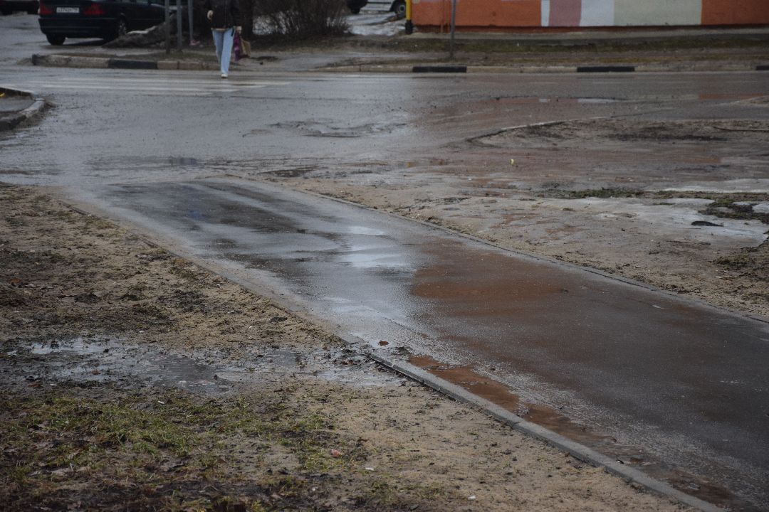 Павловский Посад, городской округ Павловский посад, дороги, лужи, снег, весна