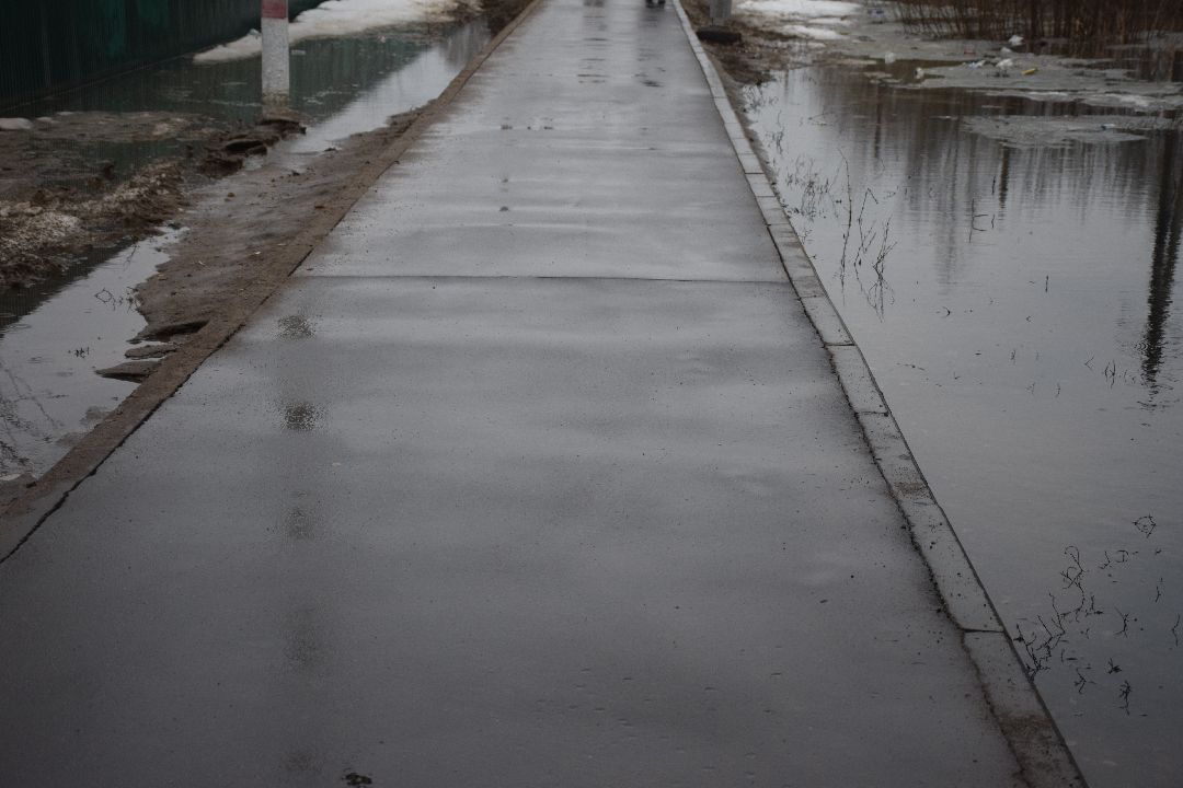 Павловский Посад, городской округ Павловский посад, дороги, лужи, снег, весна