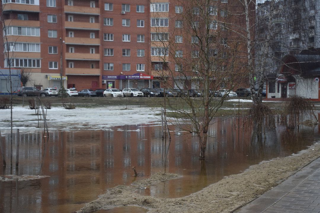 Павловский Посад, городской округ Павловский посад, дороги, лужи, снег, весна
