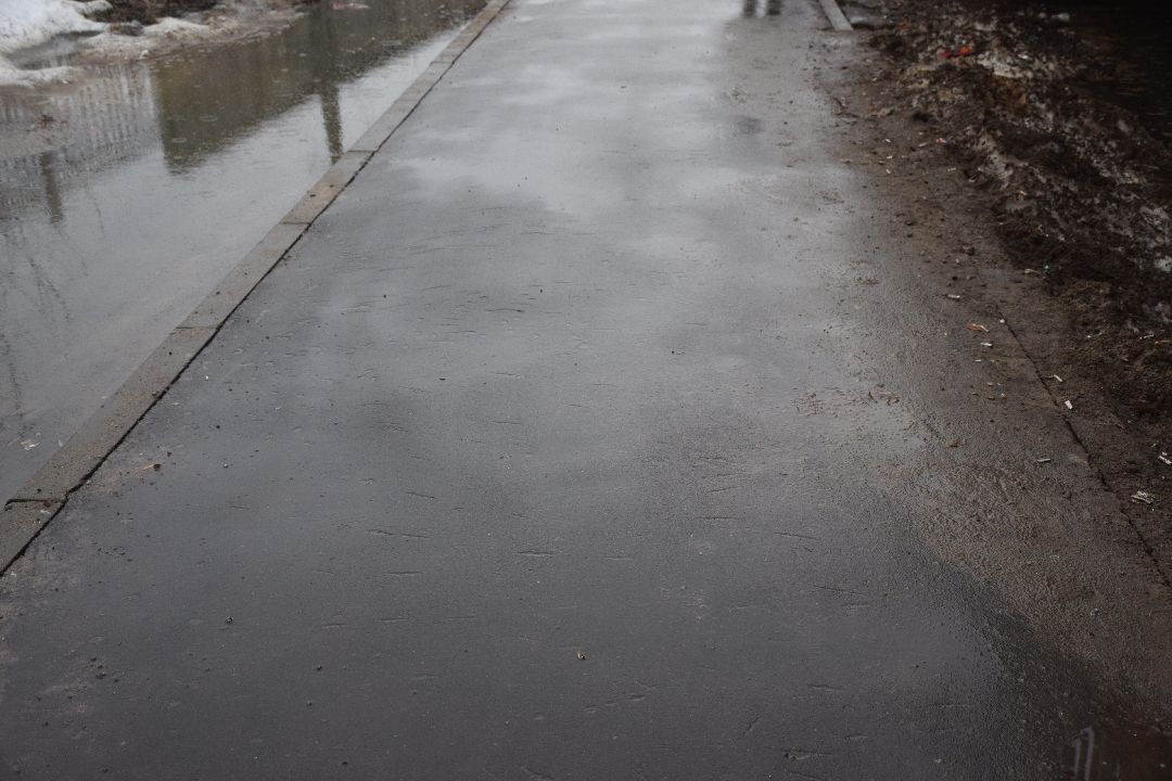 Павловский Посад, городской округ Павловский посад, дороги, лужи, снег, весна