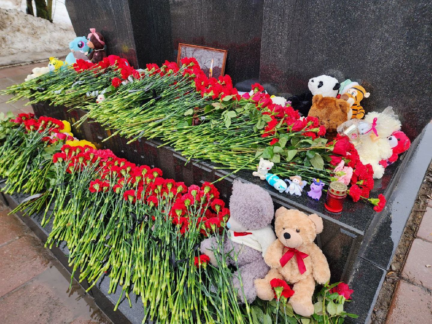 Солнечногорск, стихийный мемориал, жители, Цветы,теракт,