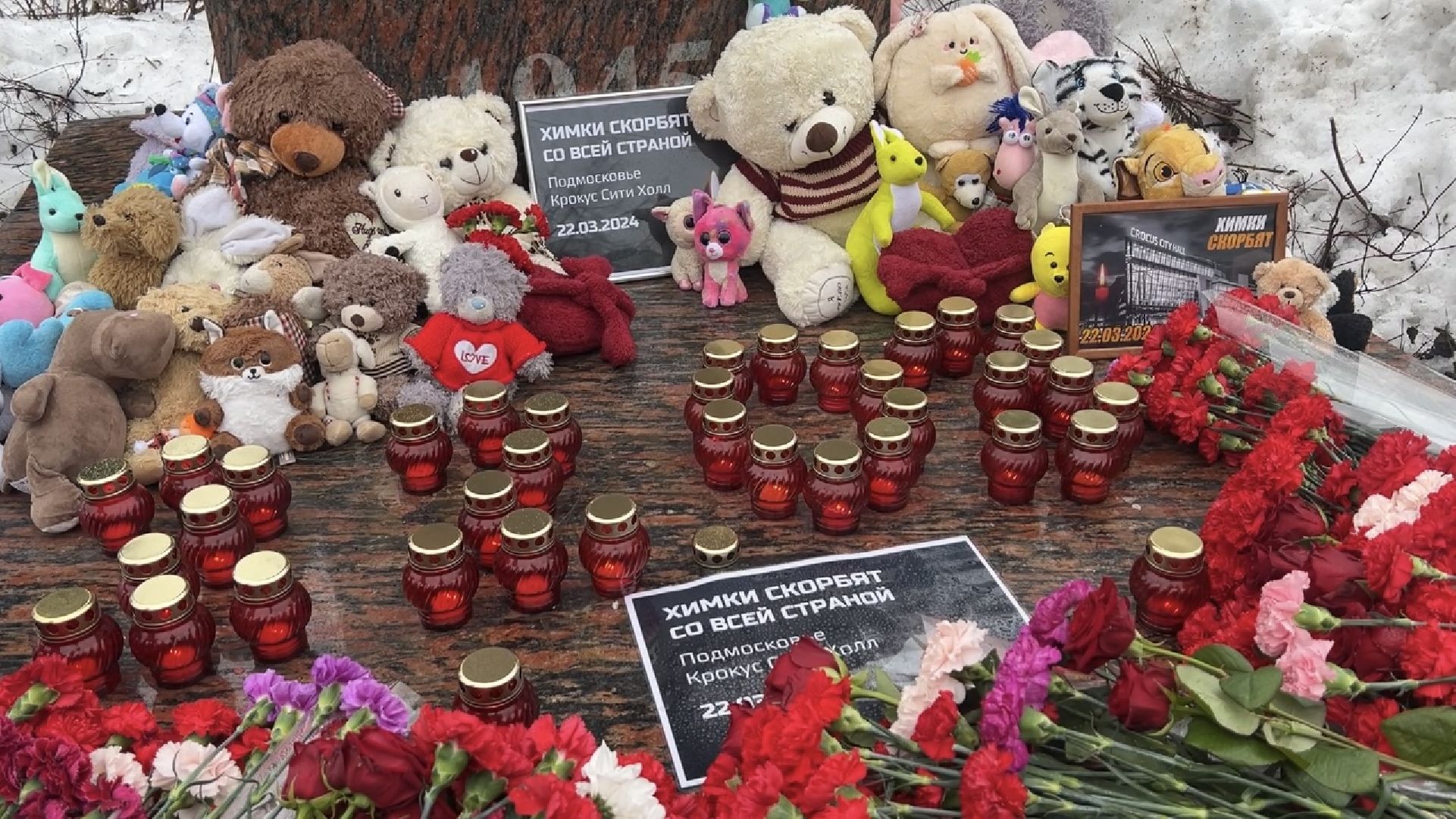 химки, крокус сити холл, стихийный мемориал, теракт,