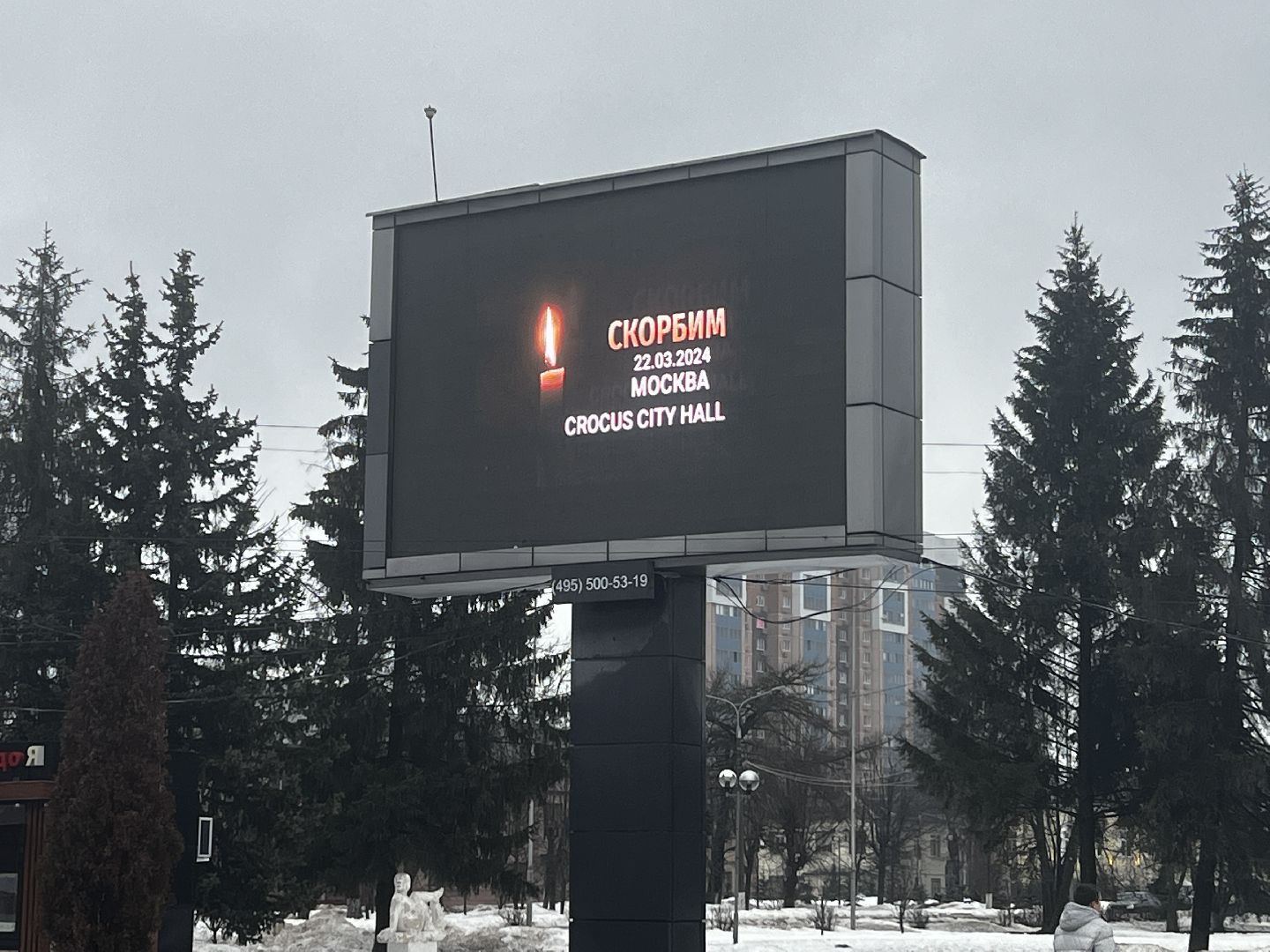 Солнечногорск, свеча памяти, стихийный мемориал, жители, Табло,теракт,