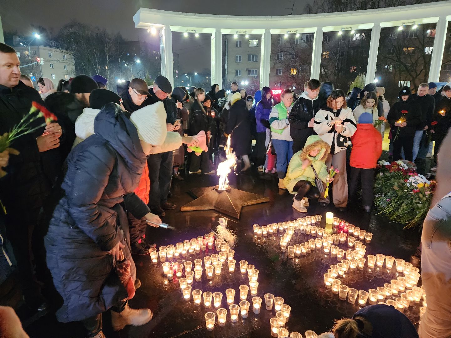 пушкино, свеча памяти, жители, акция памяти,теракт,