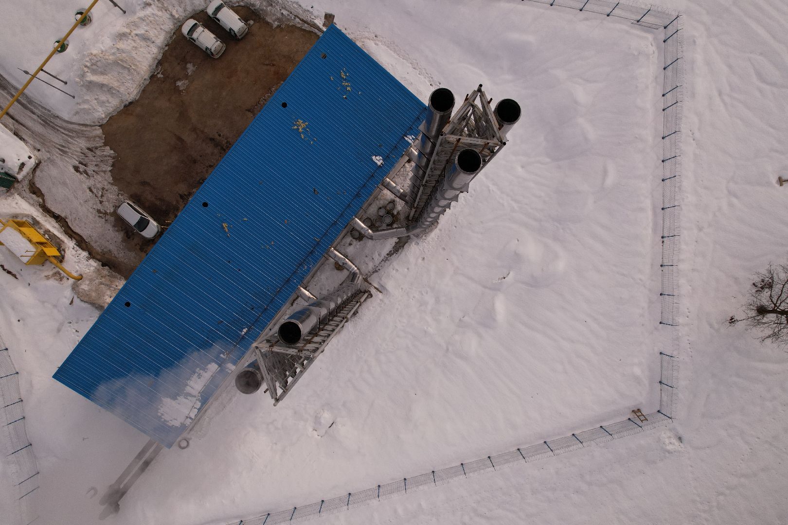 видео с коптера, котельная, клин,