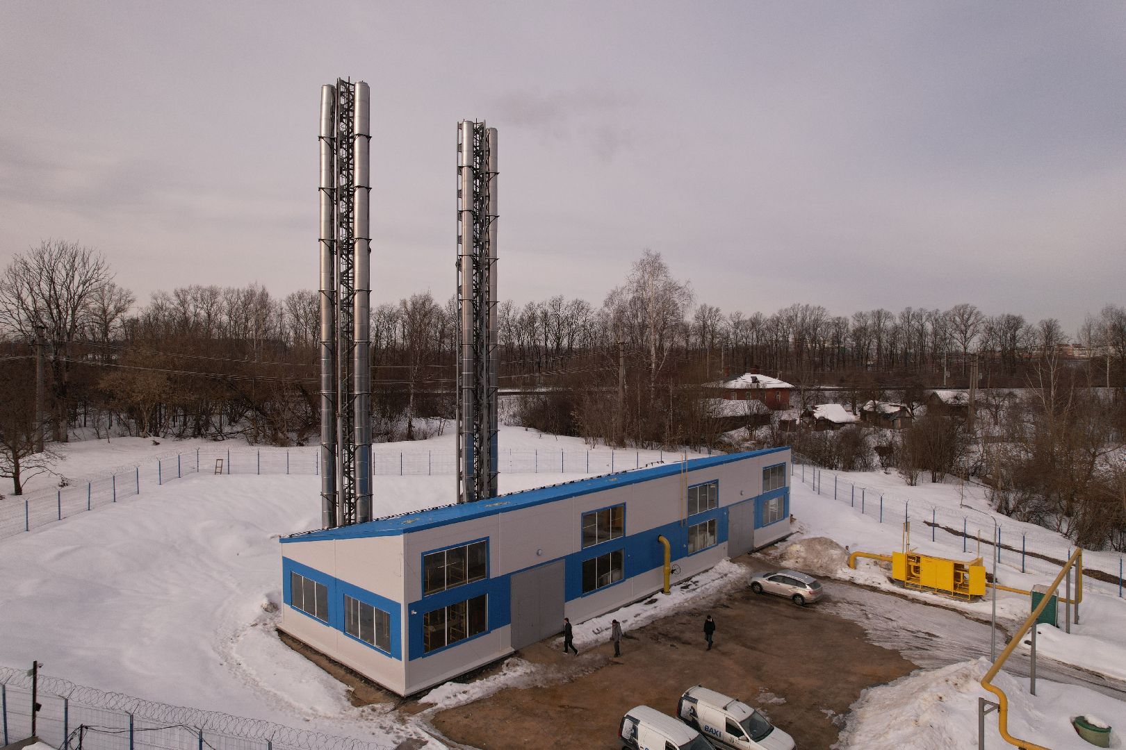 видео с коптера, котельная, клин,