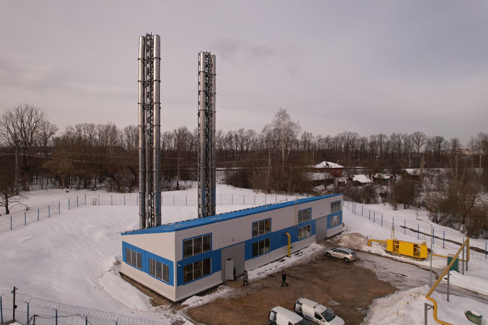 видео с коптера, котельная, клин,