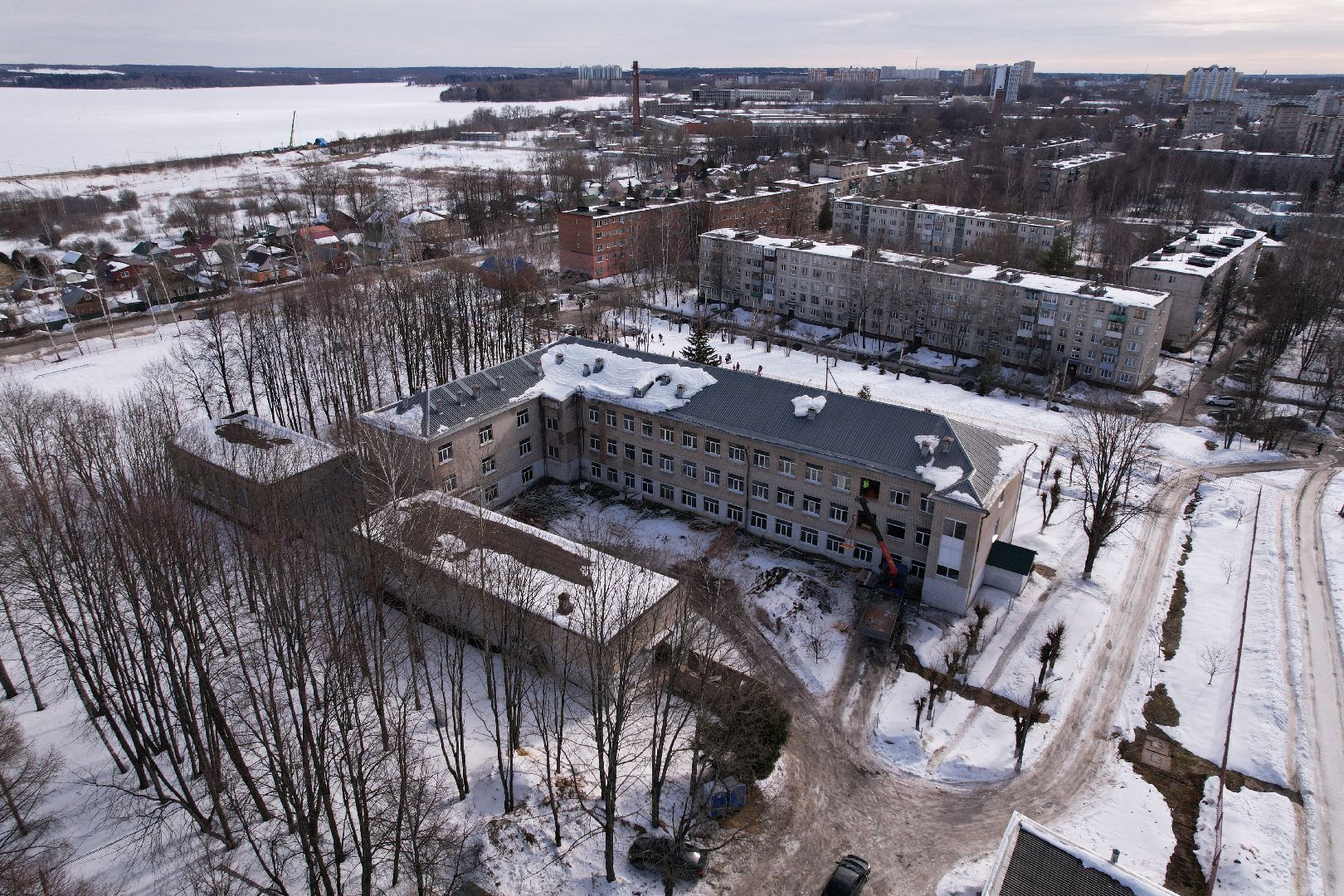 видео с коптера, лицей, солнечногорск,